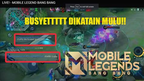 Live Mobile Legend Bang Bang Youtube
