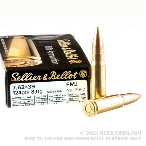 600 Rounds Of Bulk 762x39mm Ammo By Sellier And Bellot 123gr Fmj