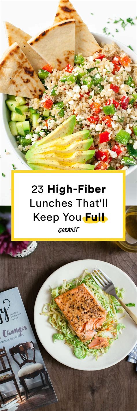 Our high fiber foods list for a high fiber diet is vitally important to your health and well being. 23 High-Fiber Lunches That'll Keep You Full 'Til Dinner ...