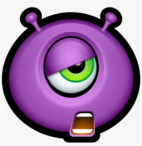 Purple Smiley Face Clip Art At Clker Monster Emoticon 1024x1024 Png