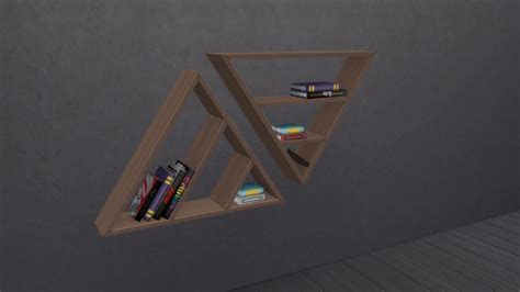 Triangular Shelves Set Base Game Inspired By — Illogical Sims Cc