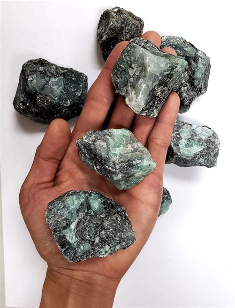 Raw Emerald Stone Large Chunk Emerald Rough Stone Emerald Etsy