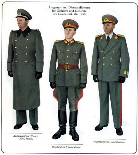 Service Uniforms Of East German Army Officers And Generals Rad Rolfe