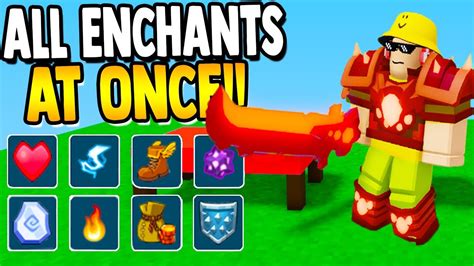 How To Use Every Enchant At Once Roblox Bedwars Youtube