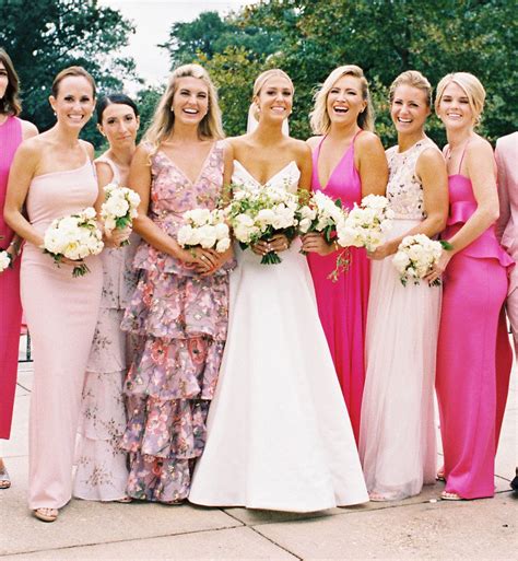 hot pink bridesmaid dresses wedding dresses alternative bridesmaid dresses floral bridesmaid