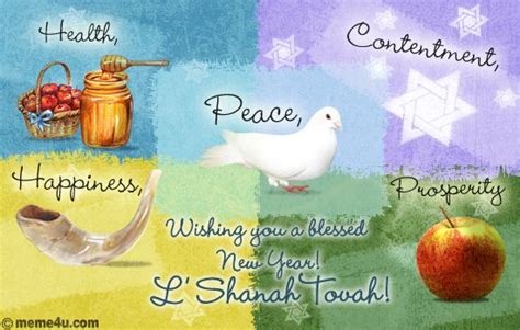 Peace Health Contentment Happiness Prosperity Wishing You A Blessed New Year L Shanah