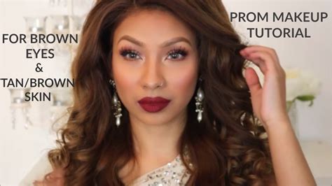 Prom Makeup For Brown Eyes And Tan Skin Classic Red Lips
