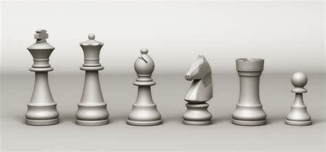 Chess Game Characters 3d Model Cgtrader