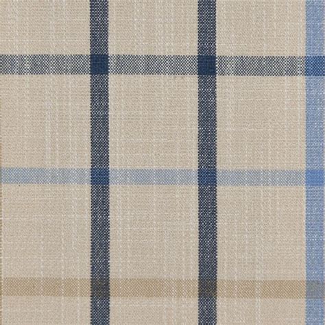 Casual Plaid Mallard Blue Upholstery Fabric Home And Business