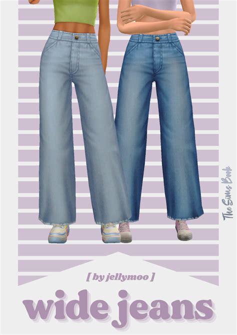 Sims 4 Maxis Match Wide Jeans The Sims Book