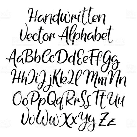 Calligraphy Font Handwritten Brush Letters Uppercase Brush Call