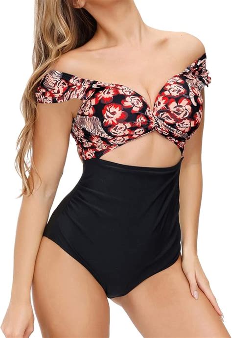 Sexy One Piece Swimsuits For Women Tummy Control Push Up Deep Plunge