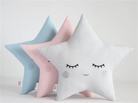 Pastel Baby Pillow Star Cushion Moon Nursery Decor Baby Girl Etsy