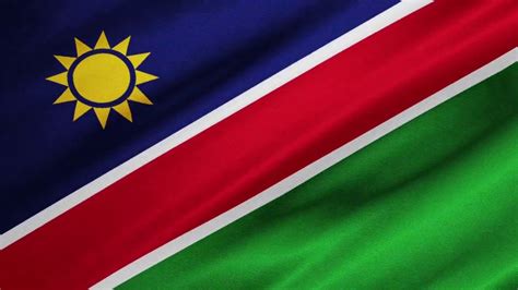 Namibia Flag In Hd 1080p Waving With Instrumental National Anthem Youtube