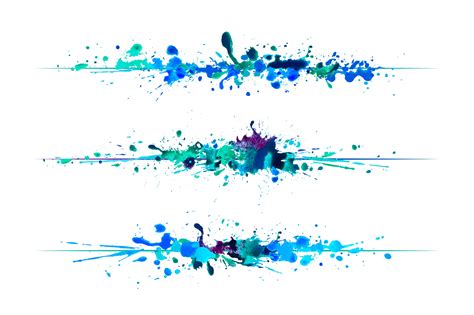 Watercolor Splash Lines Graphic Objects Creative Market