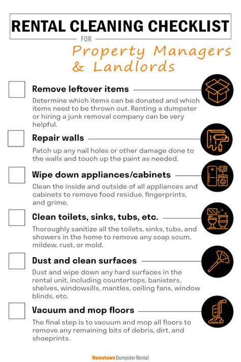 Rental Cleaning Checklist For Property Managers And Landlords