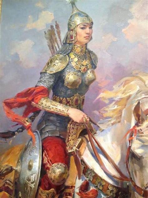 Ancient Oghur Turk Female Warrior Also Known As Kipchaks Warrior