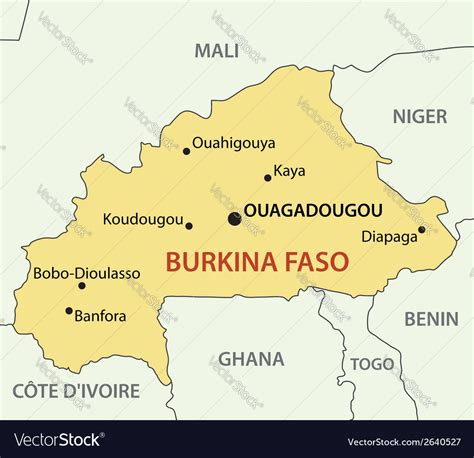 Burkina Faso Mapa Del Ejemplo Del Vector De Burkina Faso Ilustraci N