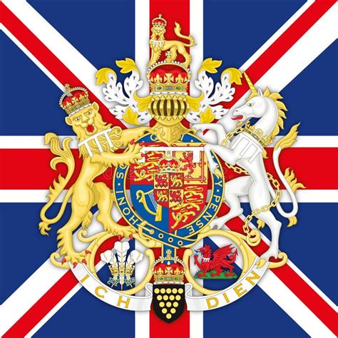 Es enthält die abzeichen und elemente, die aus allen vier ländern des vereinigten königreichs stammen. Wales-Wappen und Flagge vektor abbildung. Illustration von ...