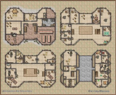 Mansion Map Dungeon Maps Map Cartographer