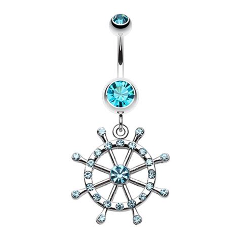 Classic Boat Anchor Wheel Belly Button Ring Belly Button Rings Cute