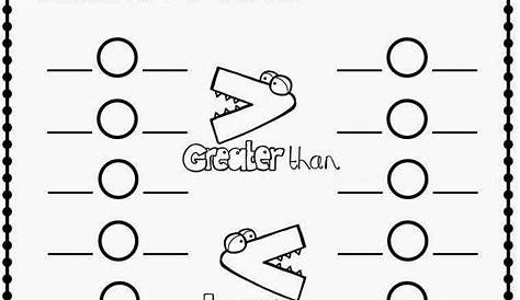 greater than or equal to worksheets