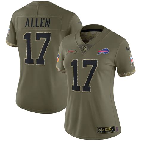Men S Buffalo Bills Josh Allen Nike Olive 2022 Salute To Service Name And Number T Shirt