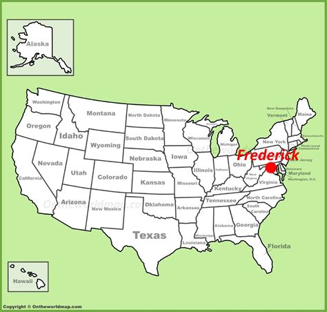 Frederick Md Location On The Us Map