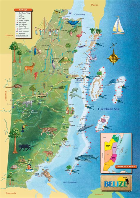 Belize Maps Ambergris Caye San Pedro Caribbean And Central American Maps