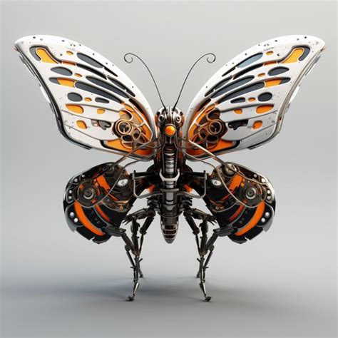 Premium Ai Image Robot Butterfly
