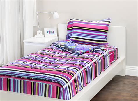 Zipit Bedding Set Zip Up Your Sheets And Comforter Like A Sleeping