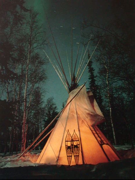 Luckily we found this gem and had a wonderful evening pitched next to the tipis and yurts. traditional outdoor Canadian Tipi - Northwest Territories ...