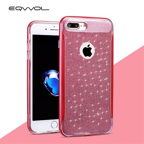Eqvvol Luxury Bling Sparkle Stars Glitter Phone Case For Iphone X 8 7 6