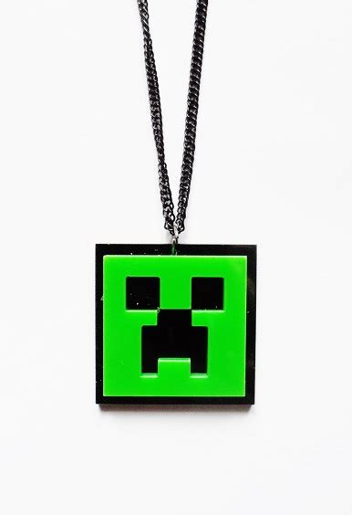 Minecraft Creeper Neckace Keyring Folksy