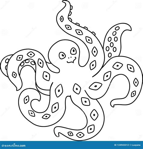 Octopus Coloring Book For Adults Vector 68450402