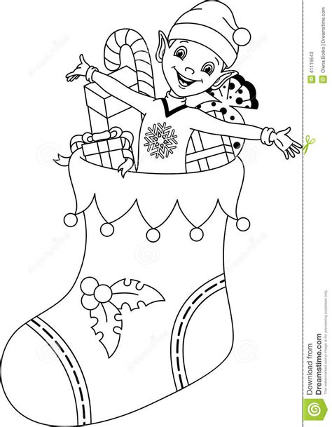 Christmas coloring pages elf the shelf and reindeer coloring home. Elf coloring page stock vector. Illustration of fairy ...