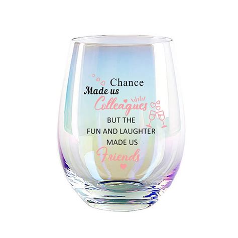 Buy Chance Made Us Colleagues Stemless Wine Glass Original Oz