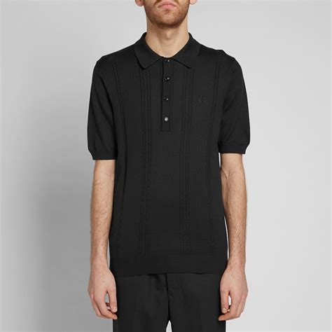Fred Perry Reissues Cable Knit Polo Black End Us