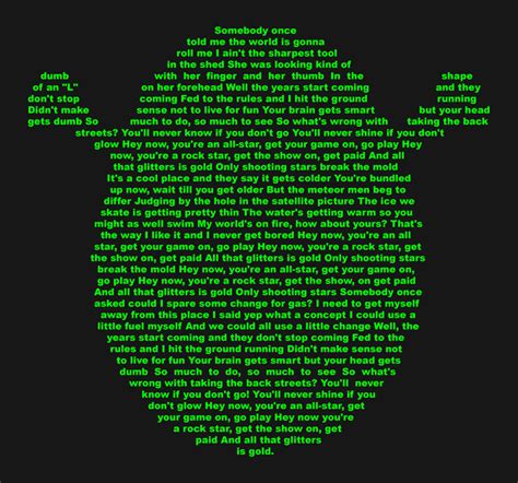 Shrek Lyrics To All Star By Smash Mouth Digital Art By William Stratton