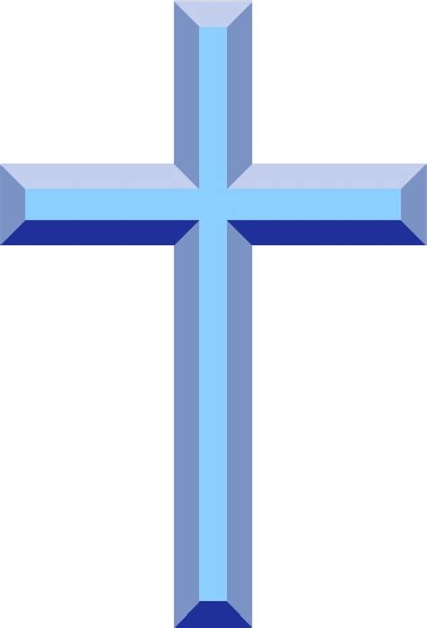 Blue Baptism Cross Clip Art Clipart Best