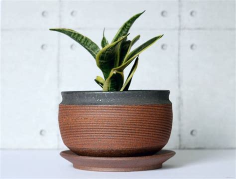 Handmade Ceramic Planter With Drainage Hole Pottery Planter Etsy