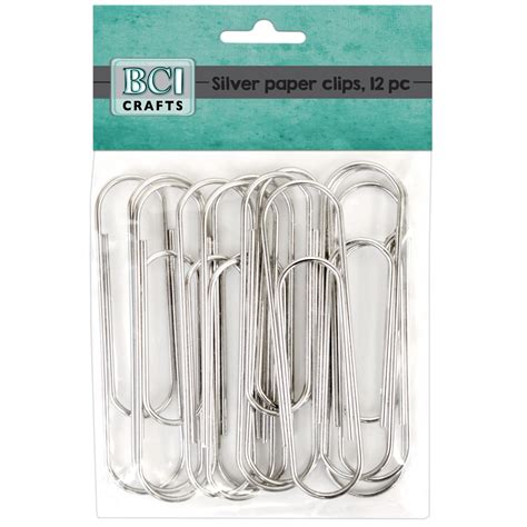 Jumbo Metal Paper Clips 4 Bright Silver 12 Pc