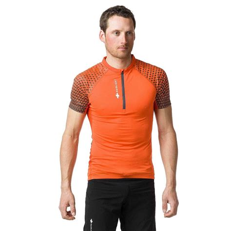 Responsive Mens Short Sleeved Breathable Half Zip Running T Shirt