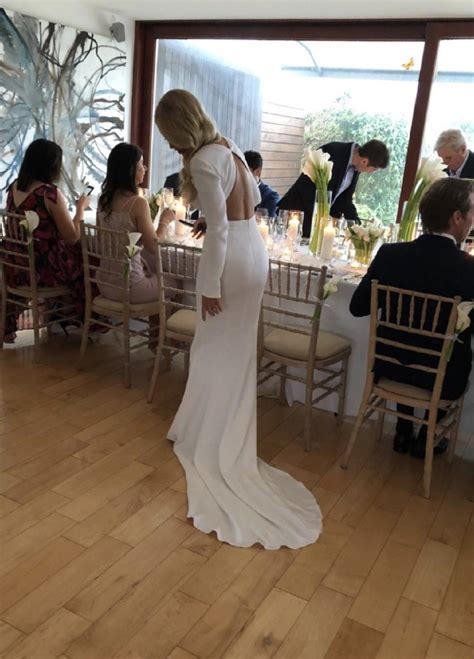 Stella Mccartney F18 Renee Long Sleeve Open Back Gown Used Wedding