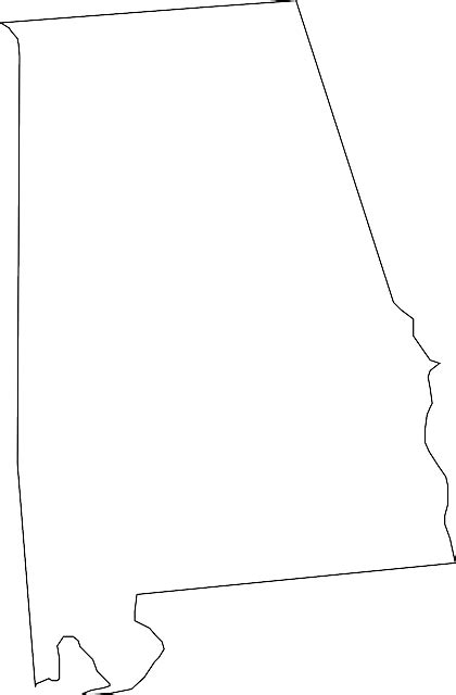 Alabama State Map · Free Vector Graphic On Pixabay