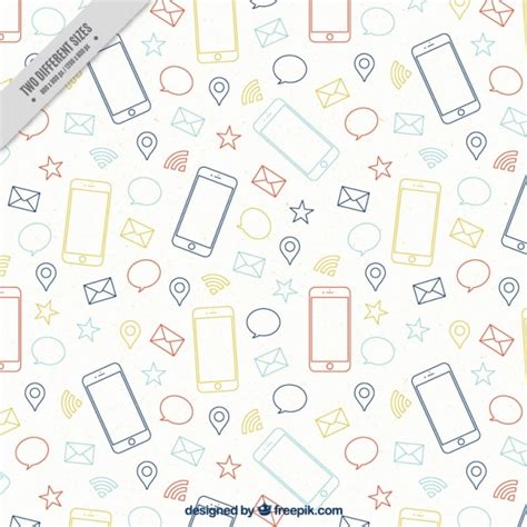 Free Vector Modern Mobile Phone With Icons Background