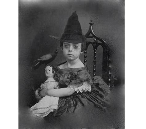 Creepy Young Witch Vintage Witchcraft Horror Halloween Witches Etsy