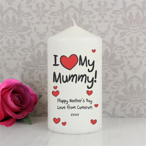 Looking for great first mother's day gift ideas? Personalised I Heart My Candle | Personalized candles ...