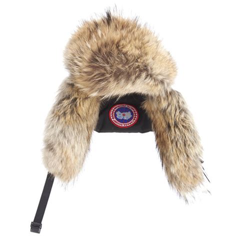 Canada Goose Women S Aviator Coyote Fur Hat Black Free Uk Delivery Over £50