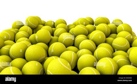 3d Render Of Piled Tennis Balls Stock Photo Alamy